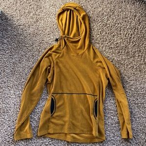 Men’s Melanzana Micro Grid Hooded Sweatshirt Size Medium